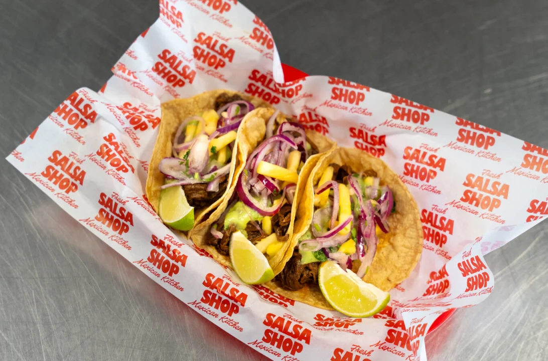 The new real tacos with our new topping and salsa guacamole